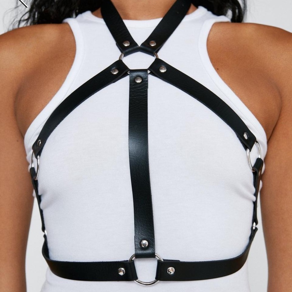 Nasty Gal Faux Leather Ring Detail Harness